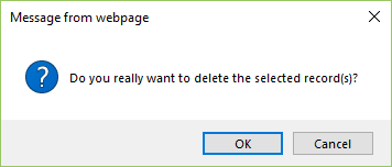 Delete confirmation